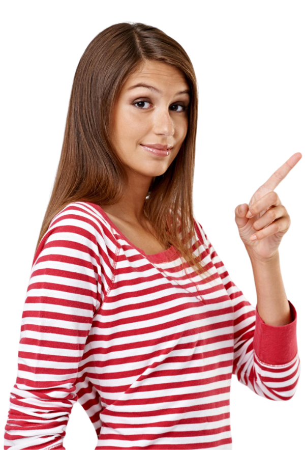 Girl pointing - 1